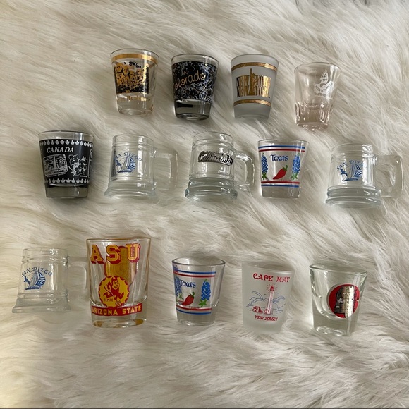 Libbey Shot Glasses United States State HI NY MS